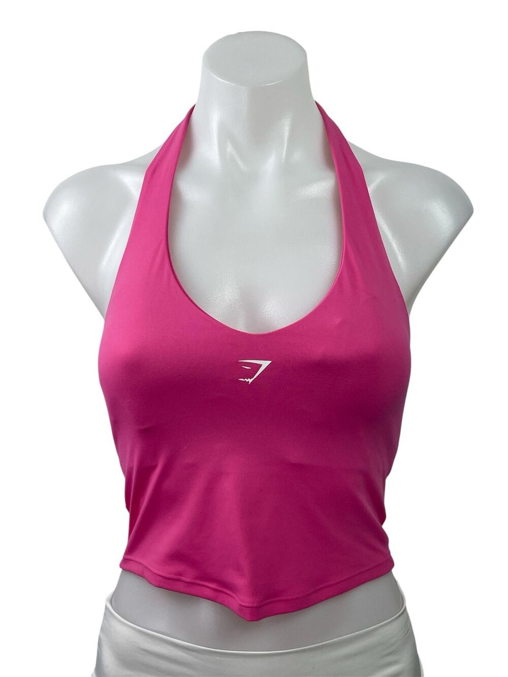 Gymshark Pink Halterneck Cami Open Back Workout Yoga Sports Bra Crop Tank Top S